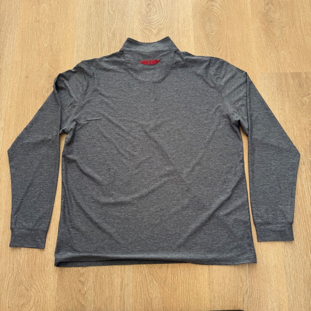Straight Down Quarter Zip Pullover Mens XL Grey Performance Long‎ Sleeve Shirt - Picture 9 of 9